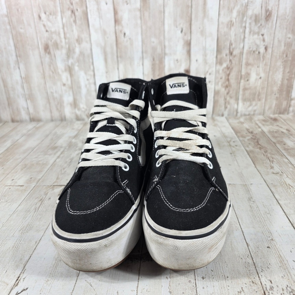 Vans Sk8-Hi Stacked Black White Platform High Top Sneakers Womens 8.5 500714 - Picture 2 of 8